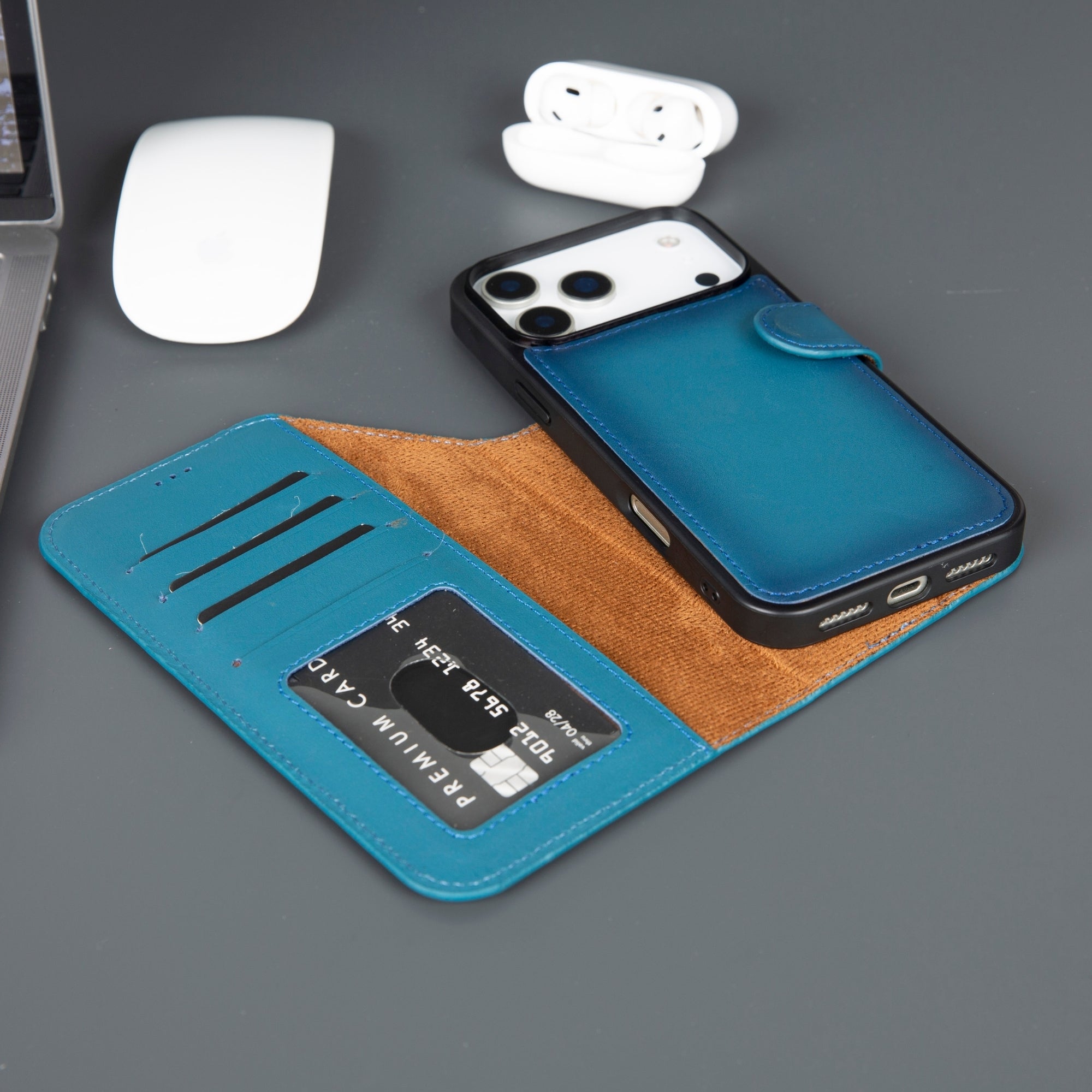 Casper iPhone 17 Pro Max Leather Wallet Case – MagSafe Compatible